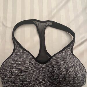 Lululemon Speed Up Sports Bra C/D Cup - Spaced Out Space Dye Black White - Sz 2